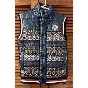 Moncler Puffer Vest Winter Plaid Adult Size Large No Hood (read description)